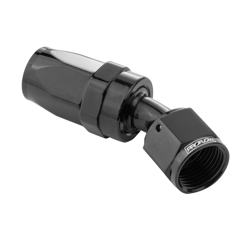 Proflow 30 Degree Hose End -04AN Hose to Female, Black