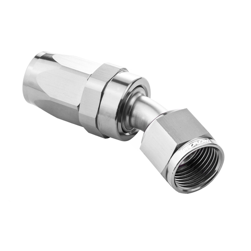 Proflow 30 Degree Hose End -04AN Hose to Female, Polished