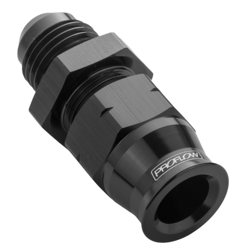 Proflow 5/16in. Tube To Male -06AN Hose End Aluminium Tube Adaptor, Black