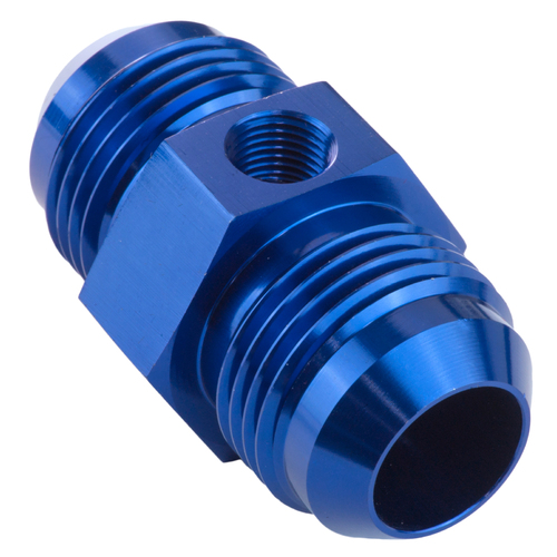 Proflow Straight Male Adaptor - Male Adaptor -04AN 1/8in. NPT Gauge Port Hose End, Blue