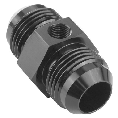 Proflow Straight Male Adaptor - Male Adaptor -06AN 1/8in. NPT Gauge Port Hose End, Black