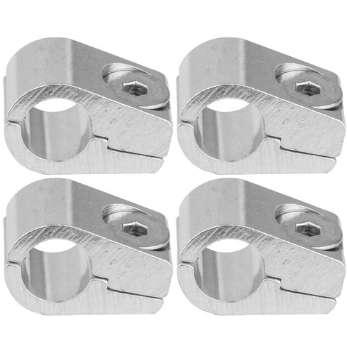 Proflow Aluminium 1/4in. Single Hose Line Clamp, 4 Pack