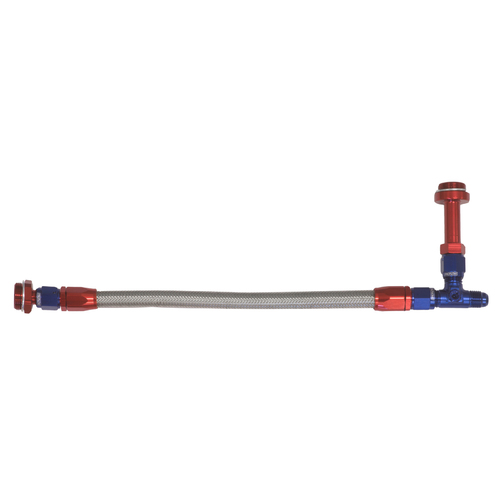 Proflow Fuel Line kit, Holley 4150/4160 Universal Swivel-Seal, Stainless Steel Hose, -06AN, Blue/Red