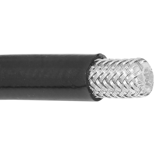Proflow Stainless Steel Braided PTFE Hose, PVC Cover, -03AN, 1 Metre Length