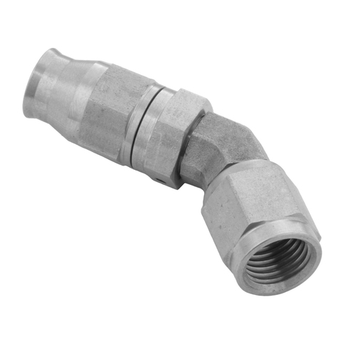 Proflow Steel 45 Degree Hose End Hose End For -04AN PTFE Hose