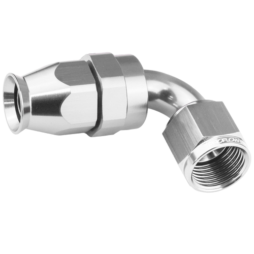 Proflow Aluminium 120 Degree Hose End Hose End For -06AN PTFE Hose, Polished