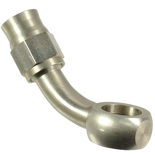 Proflow Stainless Steel Banjo Hose End 10mm 45 Degree For -03AN PTFE Hose