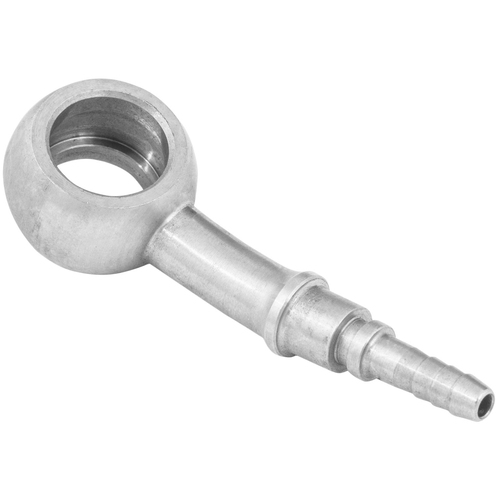 Proflow Stainless Steel Banjo Hose End 10mm 20 Degree Bend Crimp Style