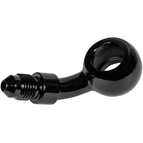 Proflow Black 45 Degree Banjo Brake Hose End 11.2mm (7/16'') To -03AN Male