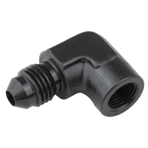 Proflow Female 90 Degree Adaptor 1/8in. NPT To Male -04AN, Black