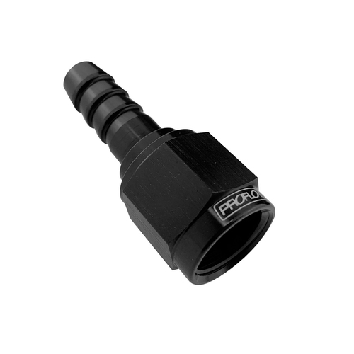 Proflow 3/8in. Straight Barb Male Fitting To 06AN Female, Black