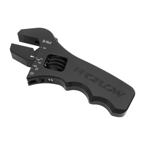 Proflow Billet Compact Adjustable AN Grip Wrench Spanner, Black