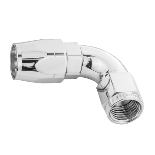 Proflow Fitting Hose End 90 Degree Full Flow -06AN, Polished