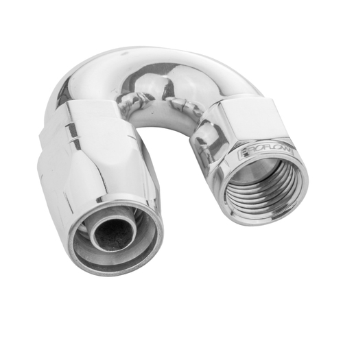 Proflow Fitting Hose End 180 Degree Full Flow -16AN, Polished