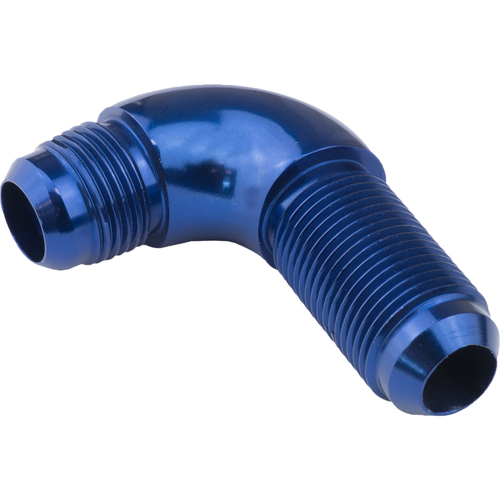 Proflow 90 Degree Male Fitting Bulkhead Adaptor -06AN, Blue