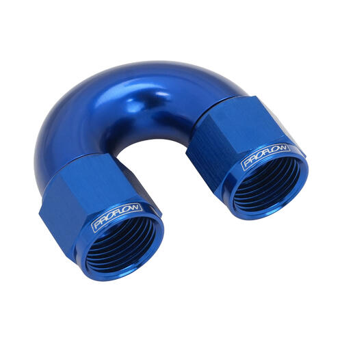 Proflow 180 Degree Female Flare Union Full Flow Swivel Hose End -12AN, Blue