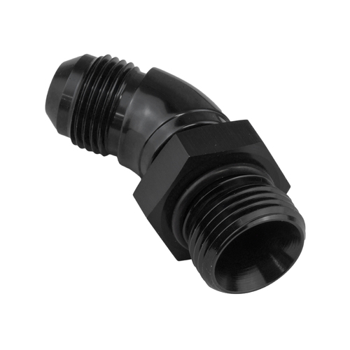 Proflow 45 Degree Male Fitting Orb Hose End To -12AN, Black