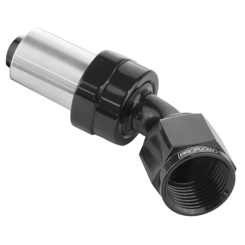 Proflow Crimp Hose End 45 Degree -10AN, Black