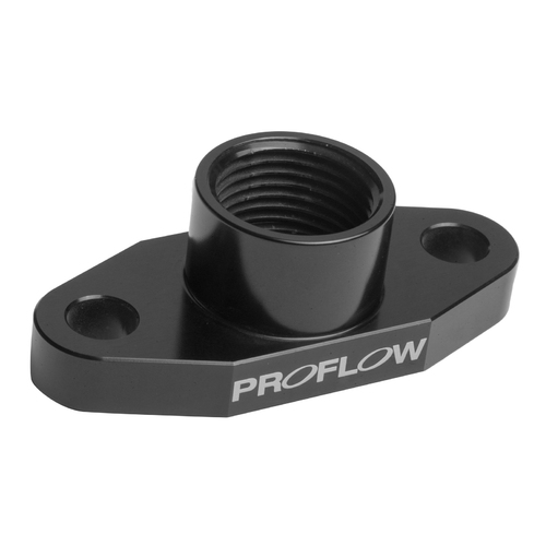 Proflow Adapter, Turbo Oil Drain, 52mm T3/T4 Aluminium Adaptor -08AN Female Black