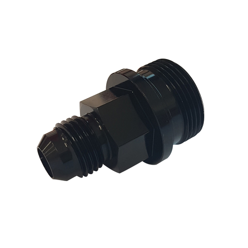 Proflow Fitting Inlet Fuel Adaptor Male Holley Fuel Bowl 7/8"-20 Short To -06AN, Black