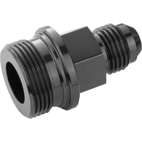 Proflow Fitting Inlet Fuel Adaptor Male Feed Demon 9/16 x 24 Short -06AN, Black