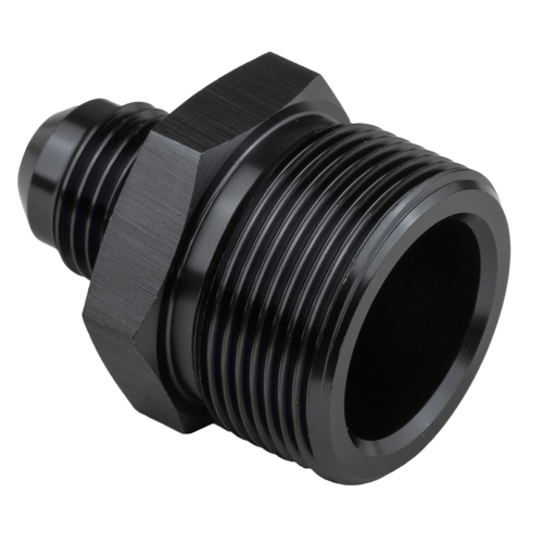 Proflow Fitting, Inlet Fuel Straight Adaptor Quadrajet Male -06AN To 1in. x 20, Black