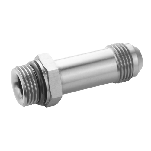 Proflow Quick Release Fuel Fitting Holley Inlet Feed -08AN Male To -08AN Male 2in, Silver