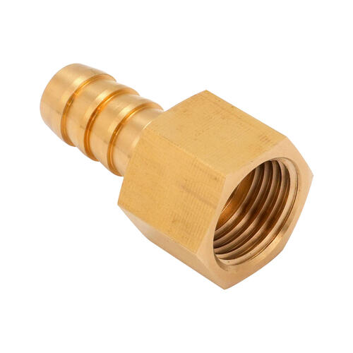 Proflow Fitting Adaptor, M16 x 1.5 Female Inverted Flare To 3/8'' Barb, Brass, Each