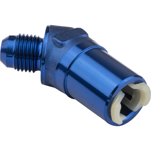 Proflow 5/16in. Female Fitting Quick Connect 45 Degree To -06AN Male, Blue