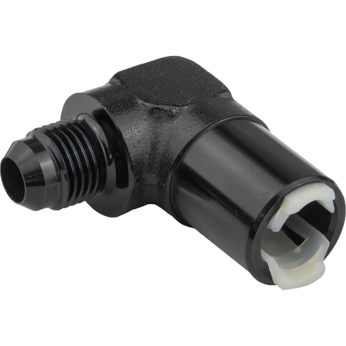 Proflow 3/8in. Female Fitting Quick Connect 90 Degree To -08AN Male, Black
