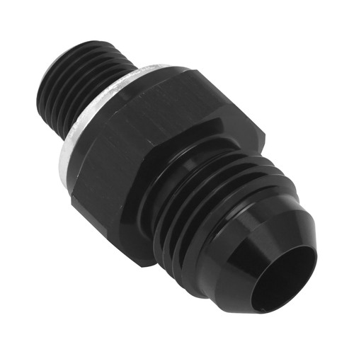 Proflow Fitting Adaptor, Some Ford C4/C10 Transmission 1/8in. Npsm Straight To -06AN, Black, Each