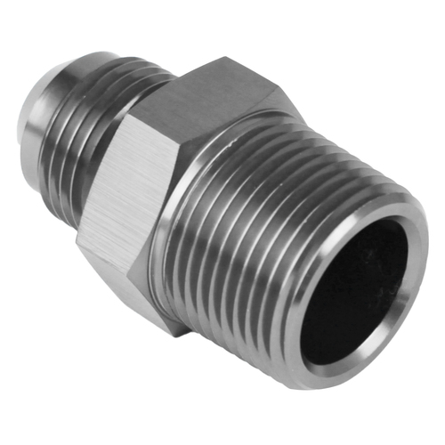 Proflow Adaptor Male -06AN To 1/2in. NPT Straight, Silver
