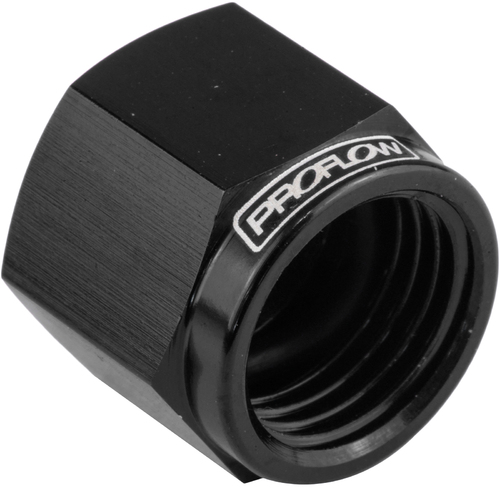 Proflow Fitting Aluminium AN Flare Cap -06AN, Black