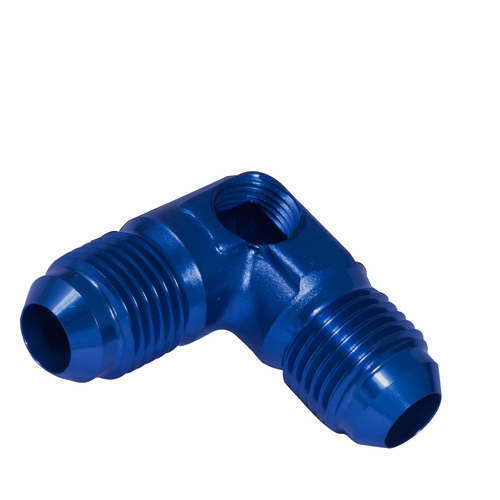 Proflow Flare Union -06AN 90 Degree Union w/1/8in. NPT Port, Blue