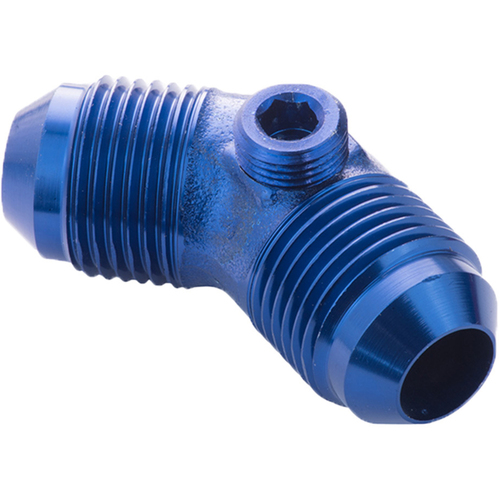 Proflow Male Flare Union Adaptor -06AN 45 Degree Union w/1/8in. NPT Port, Blue