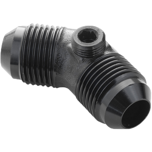 Proflow Male Flare Union Adaptor -06AN 45 Degree Union w/1/8in. NPT Port, Black