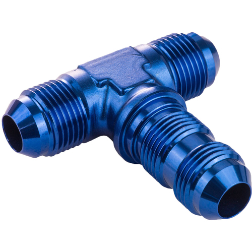 Proflow Bulkhead Adaptor AN Flare Tee Flare -12AN, Blue