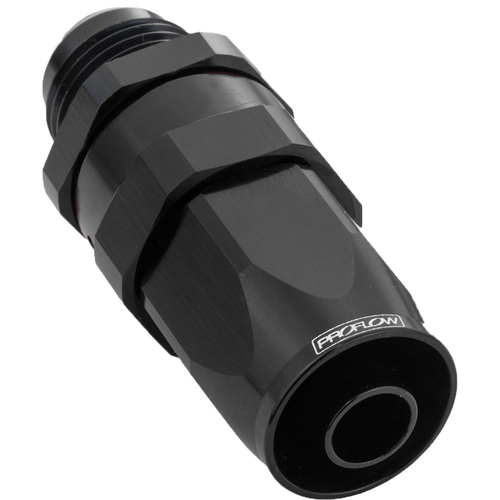 Proflow Male Hose End -08AN To -08AN Hose End Straight, Black