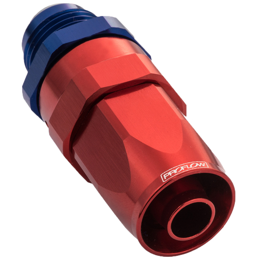 Proflow Male Hose End -12AN To -12AN Hose End Straight, Blue
