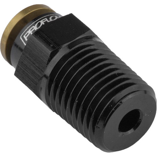 Proflow Fitting, Push Release Straight 3/16in. Tube To 1/8in. NPT, Black