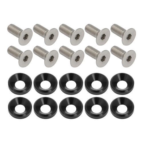 Proflow Billet Dress Up & Fender Washer Kits, 5/16'' UNC x 3/4'', Black, 10-Pack