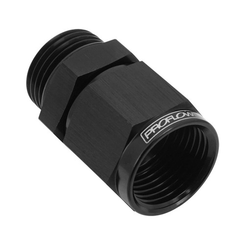 Proflow Fitting Adaptor Male -08AN ORB To Female -06AN, Black