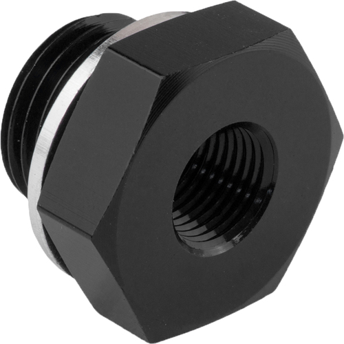 Proflow Fitting Metric Port Reducer M16 x 1.50 To 1/8in. Fitting NPT, Black