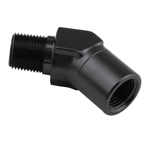 Proflow 45 Degree Coupler Female - Male Elbow 1/4in. NPT, Black