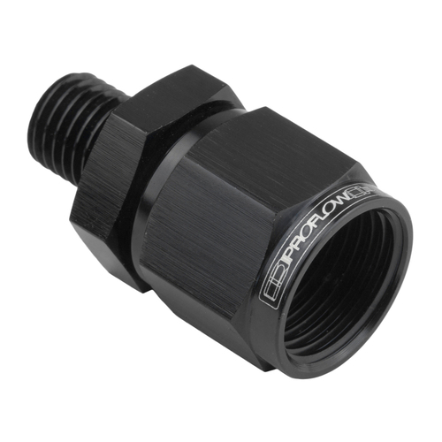 Proflow Female Adaptor -08AN Straight Swivel To M14 x 1.50mm, Black