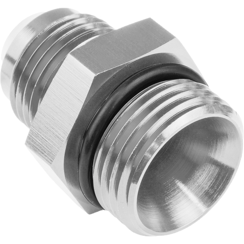 Proflow Fitting Straight Adaptor -04AN To -08AN O-Ring Port, Silver