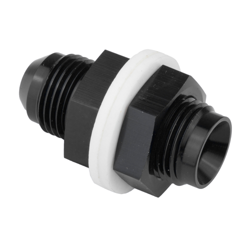 Proflow Fitting, Fuel Cell Male bulkhead -06AN, Black