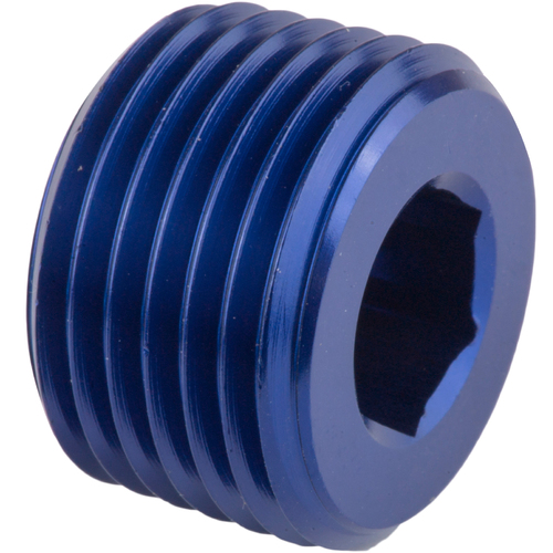 Proflow Fitting Aluminium Socket Plug 1/4in. NPT, Blue