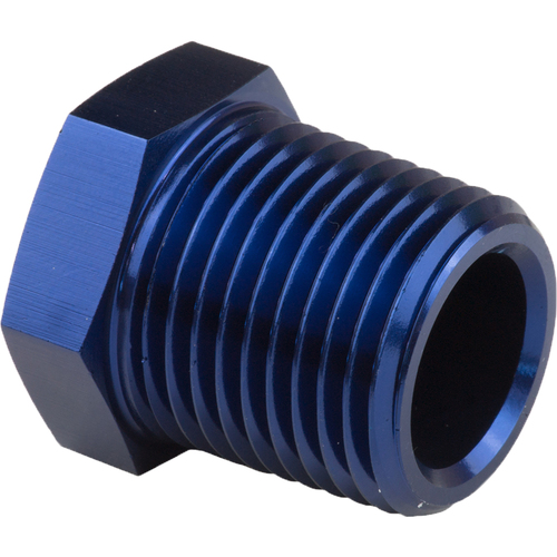 Proflow Fitting Aluminium Hex Head Plug 3/8in. NPT, Blue