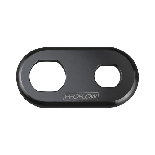 Proflow Bulkhead Aluminium Plates 2 Hole, Black